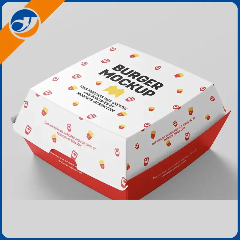 Värvikas hamburgeri kast